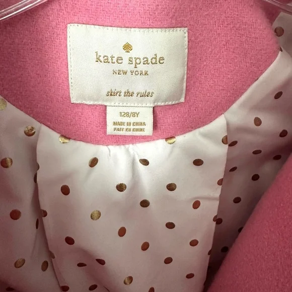 Kate Spade New York Girls Coat Pink Bow Coat
